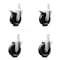 Service Caster 4 Inch Phenolic Wheel Swivel 7/8 Inch Square Stem Caster Total Lock Brakes, 2PK SCC-SQTTL20S414-PHS-78-2-S-2 - alternate 3